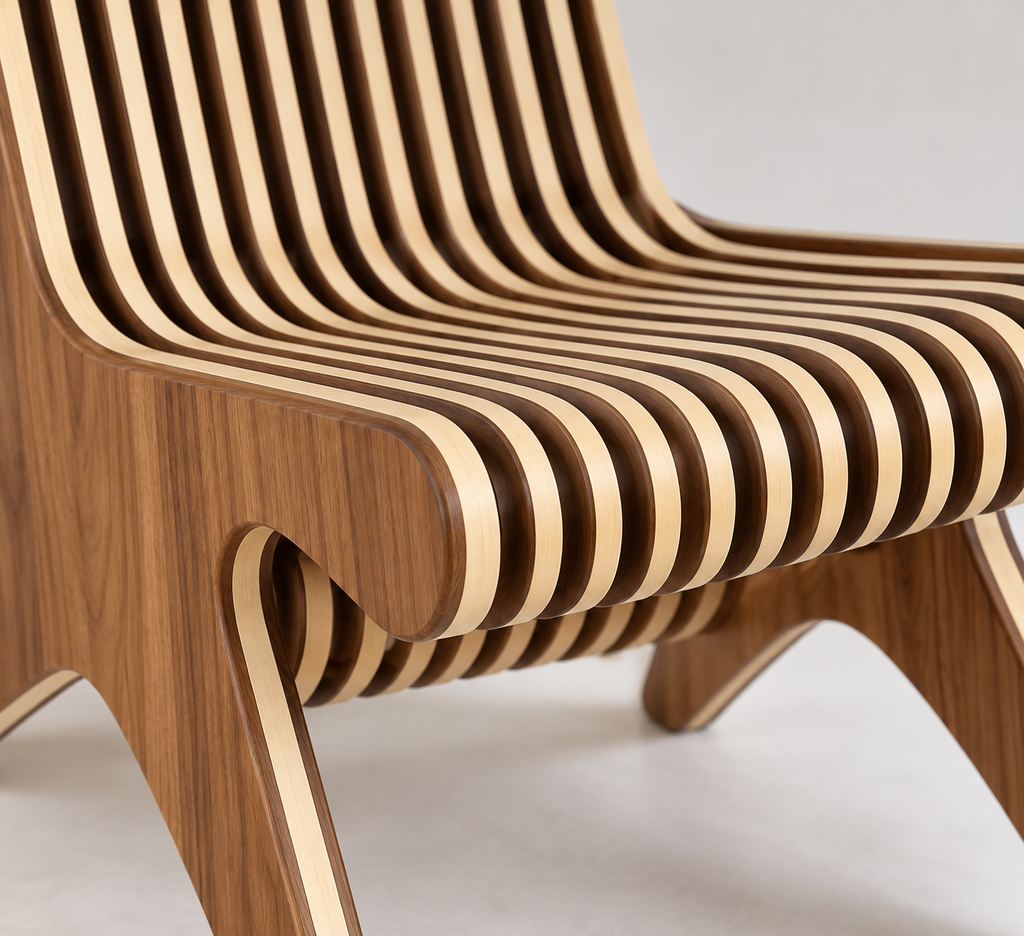 Modern Plywood Lounge Chair  The Kadamba