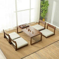Nami 4 Seater Low Dining Set | Teak Wood Furniture | The Kadamba